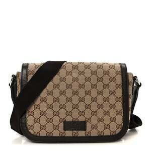 Gucci Flap Messenger Bag Beige Dark #244147G10B
